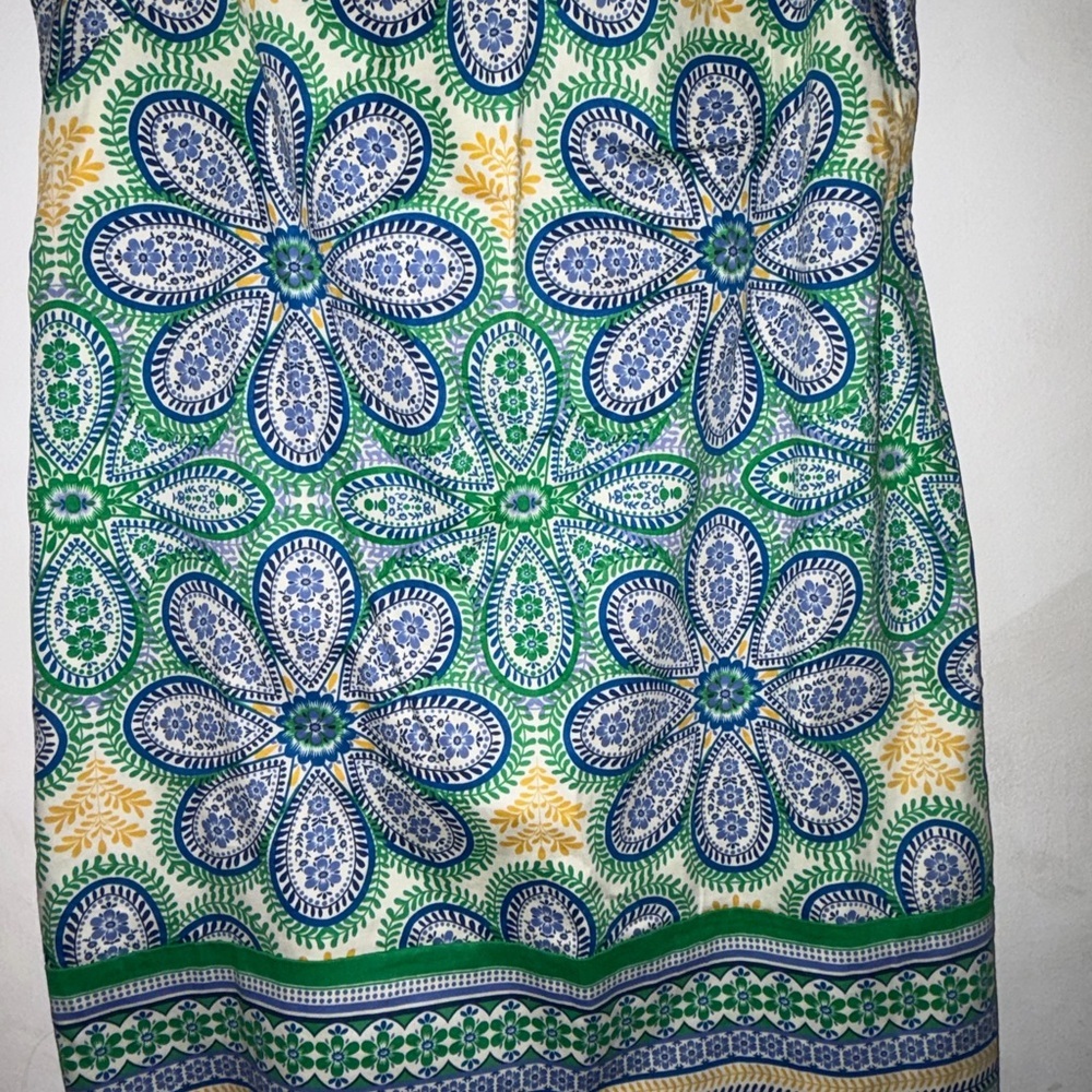 London Times Blue and Green Floral Dress - Picture 5 of 7